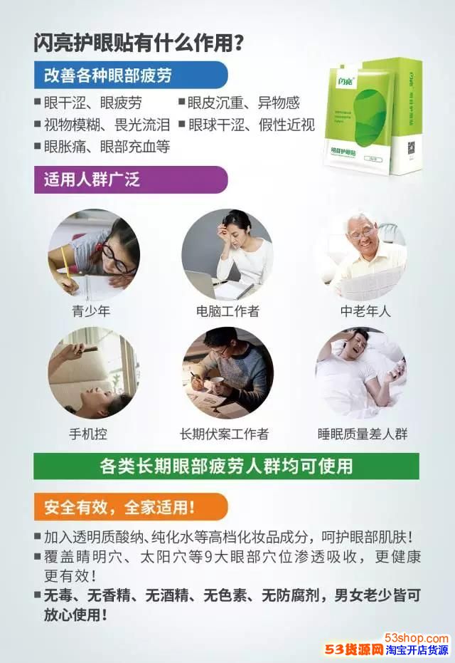 微商新动力 微商新项目 2017最火爆的微商新产品 仁和闪亮明目护眼贴