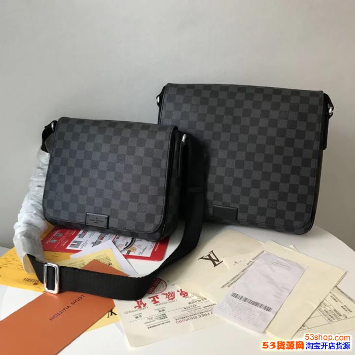 lv男士商务单肩斜跨包顶级原单41213大小号