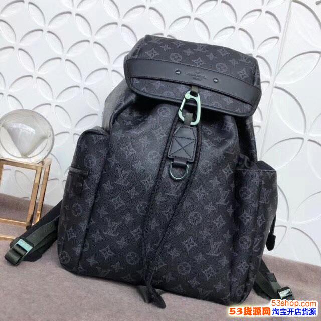 lv discovery双肩包,2018男士早秋休闲风格双星背包
