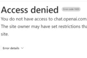 ChatGPTAccess denied1020
