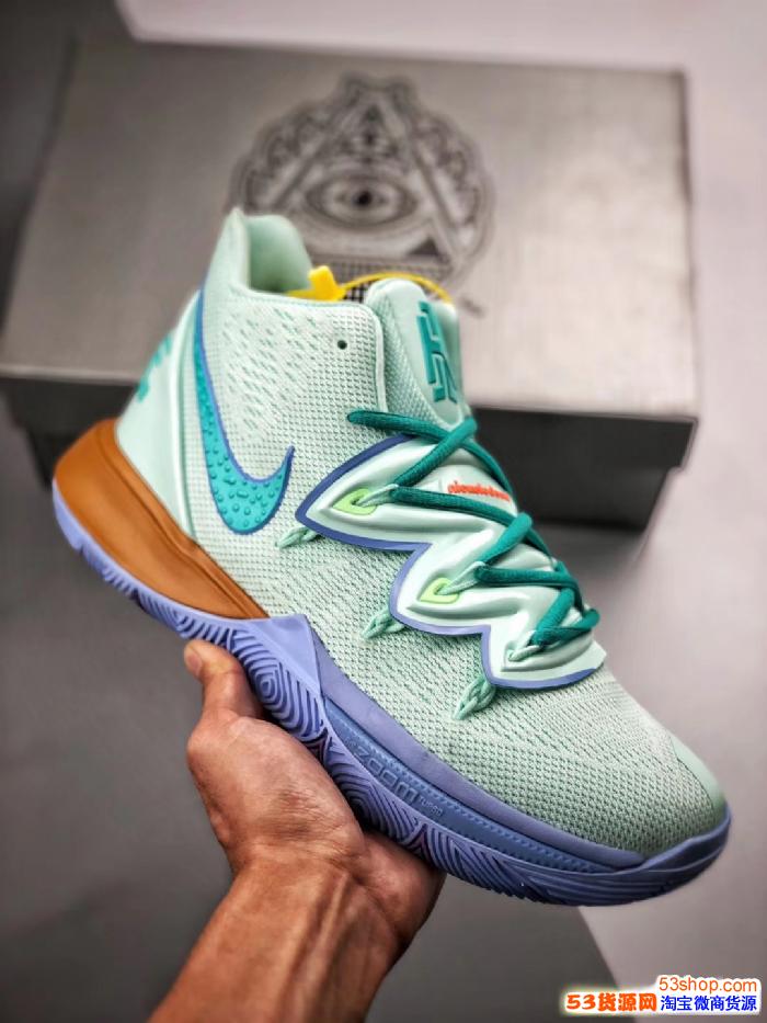 纯原篮kyrie 5 x spongebob 章鱼哥联名厂家批发