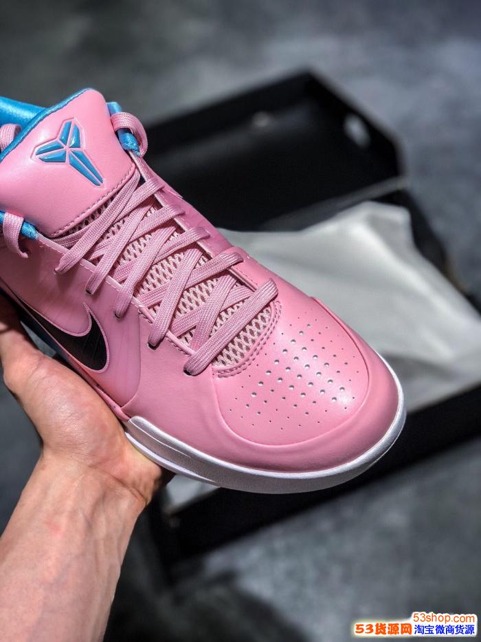 莆田科比4樱花粉 实战篮球鞋科比4篮球鞋多少 科比退役4周年