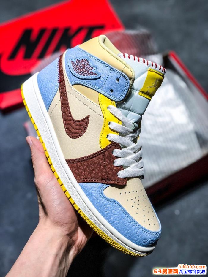 莆田鞋纯原aj1非洲风情实战篮球鞋aj1纯原与正品拆解测