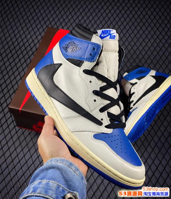 nikeairjordan1三方联名笑脸闪电倒钩篮球鞋