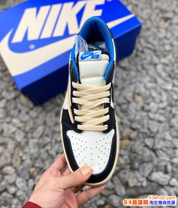 耐克乔丹1代藤原浩联名款鬼脸闪电倒钩篮球鞋