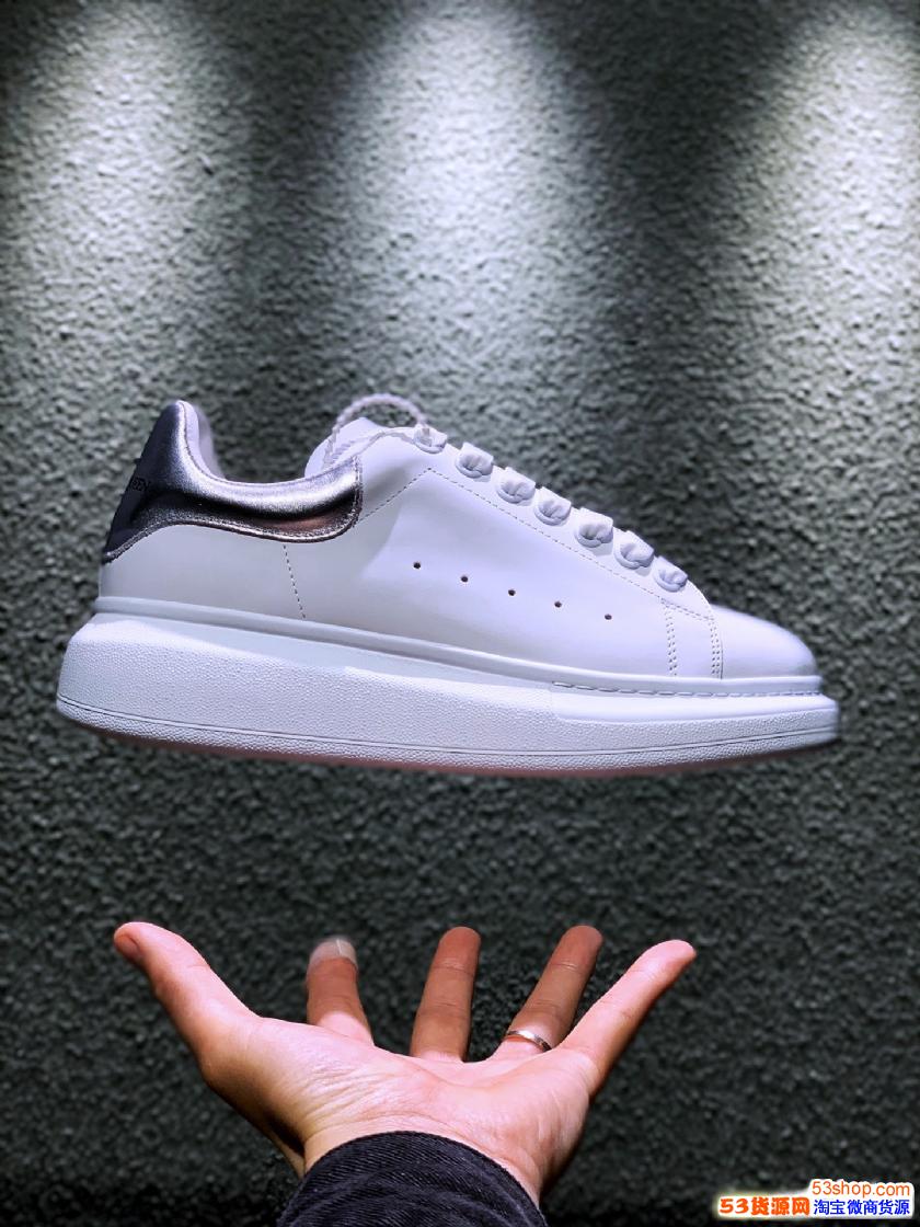 亚历山大麦昆普利姆索尔帆布鞋低帮时装厚底休闲运动小白鞋