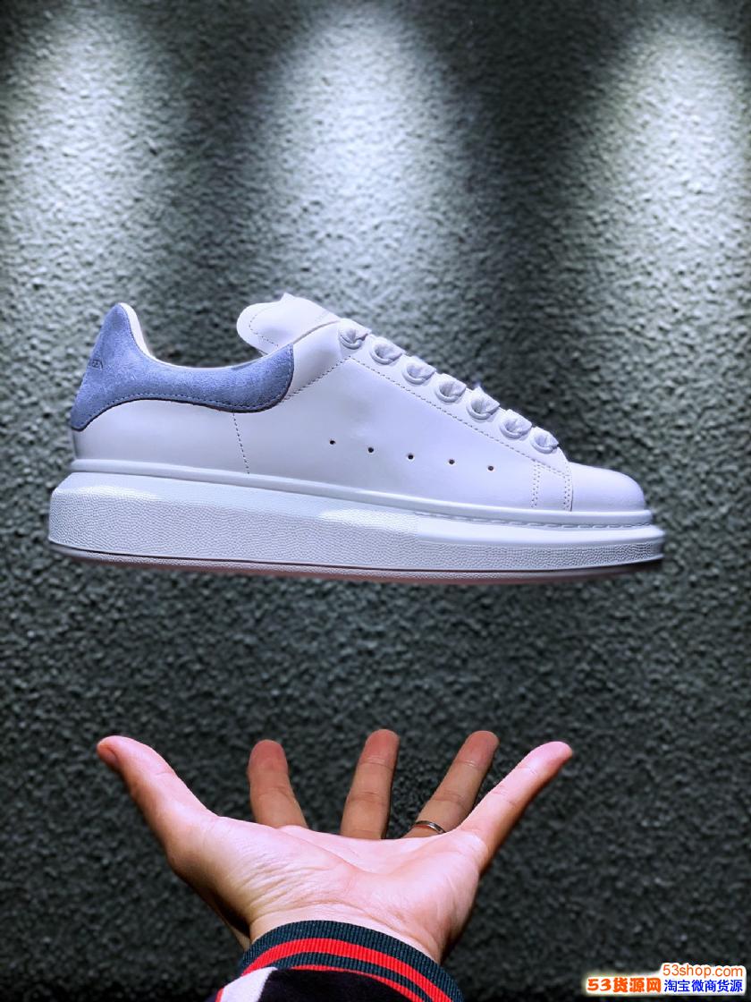 亚历山大麦昆普利姆索尔帆布鞋低帮时装厚底休闲运动小白鞋