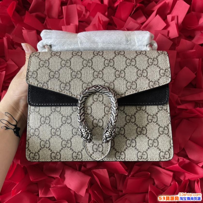 讲下莆田包包在哪买网上,迷你酒神包gg织纹虎头马刺扣肩背手提包